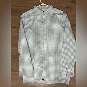 UNTUCKit Men's Blue and White Gingham Button-Down Shirt